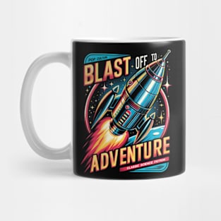 Blast off to Adventure - Retro Mug